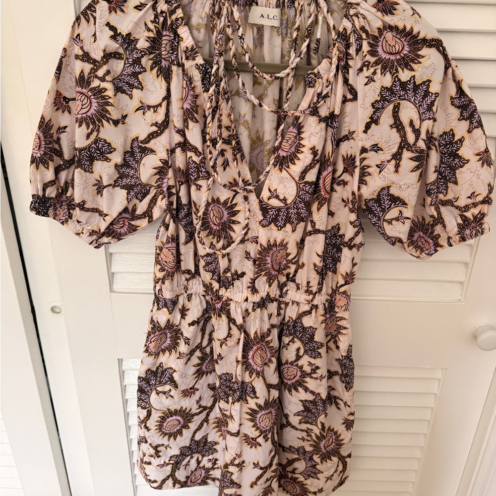 A.L.C. Braided Strap Floral Dress